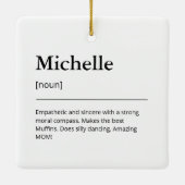 Grappige aangepaste naam Familie vakantie minimali Keramisch Ornament (Achterkant)