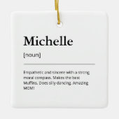 Grappige aangepaste naam Familie vakantie minimali Keramisch Ornament (Voorkant)