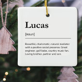 Grappige aangepaste naam Familie vakantie minimali Keramisch Ornament