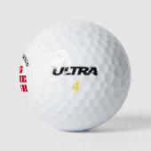 Grappige aangepaste naam golfbalset papa rood golfballen (Logo)