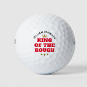 Grappige aangepaste naam golfbalset papa rood golfballen (Voorkant)