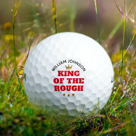 Grappige aangepaste naam golfbalset papa rood golfballen