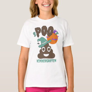 Grappige aangepaste naam Grade Jaar Spooky Poo T-shirt