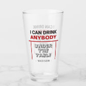 Grappige aangepaste naam pint glas (Voorkant)