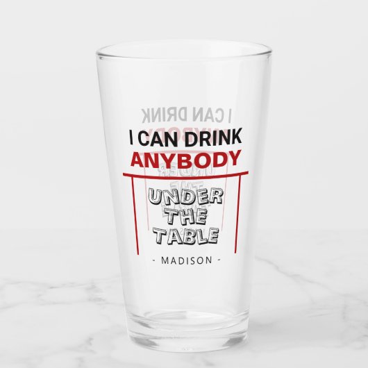 Grappige aangepaste naam pint glas (Voorkant)