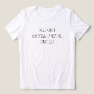 Grappige aangepaste naam Sped Leraar Tri-Blend Shirt