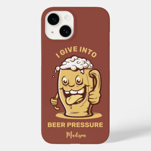 Grappige aangepaste naam & tekst bier Case-Mate iPhone case (Achterkant)