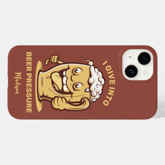Grappige aangepaste naam & tekst bier Case-Mate iPhone case (Achterkant (horizontaal))