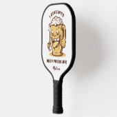 Grappige aangepaste naam & tekst bier pickleball paddle (Links)