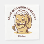 Grappige aangepaste naam & tekst bier servet (Voorkant)