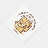 Grappige aangepaste naam & tekst bier servet (Hoek)