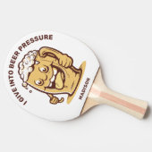 Grappige aangepaste naam & tekst bier tafeltennisbatje (Zijkant)