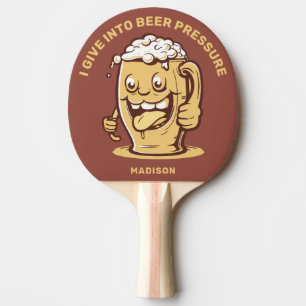Grappige aangepaste naam & tekst bier tafeltennisbatje