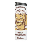 Grappige aangepaste naam & tekst bier thermosbeker (Geroteerd rechts)