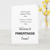 Grappige aangepaste naam Welkom bij Ouderschap spe Kaart (Gele Bloem)