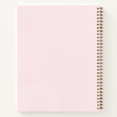Grappige Aangepaste Pastel Roze Goud OOO Minimalis Notitieboek (Achterkant)