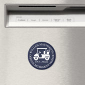 Grappige Aangepaste Pensioenkar Buggy Navyblauw Magneet (Insitu (Vaatwasser))
