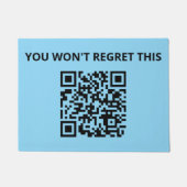 Grappige aangepaste QR-code Deurmat (Voorkant)