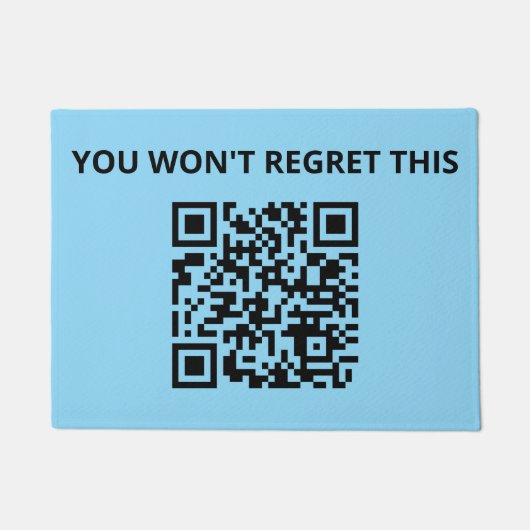 Grappige aangepaste QR-code Deurmat (Voorkant)