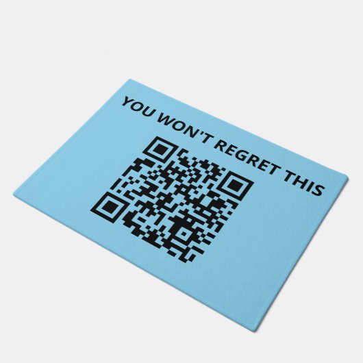 Grappige aangepaste QR-code Deurmat (Schuin)