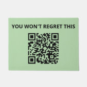 Grappige aangepaste QR-code Deurmat (Voorkant)