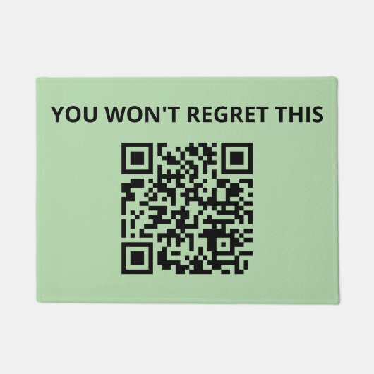 Grappige aangepaste QR-code Deurmat (Voorkant)