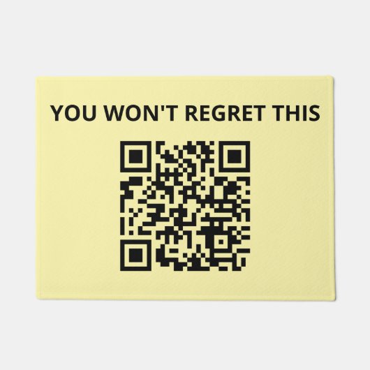 Grappige aangepaste QR-code Deurmat (Voorkant)