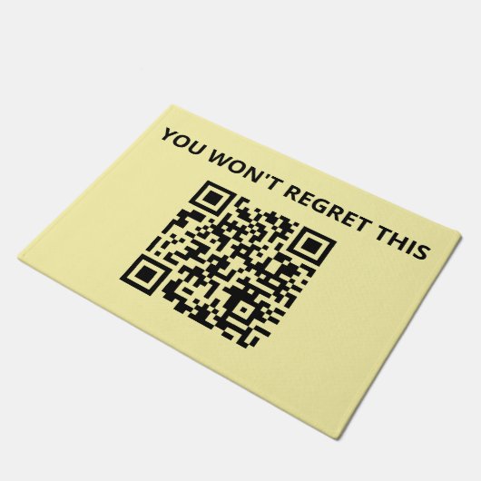 Grappige aangepaste QR-code Deurmat (Schuin)