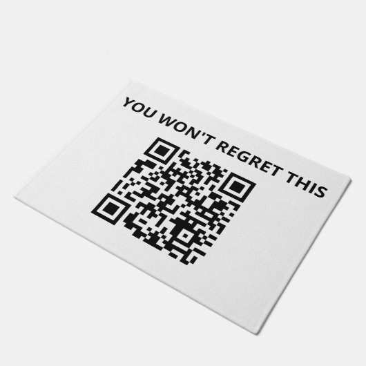 Grappige aangepaste QR-code Deurmat (Schuin)