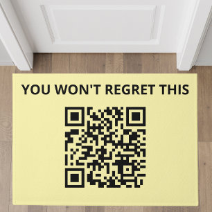 Grappige aangepaste QR-code Deurmat