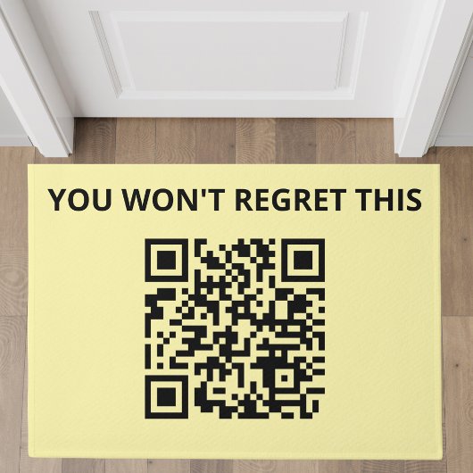 Grappige aangepaste QR-code Deurmat
