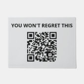 Grappige aangepaste QR-code Deurmat (Voorkant)