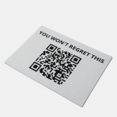 Grappige aangepaste QR-code Deurmat (Schuin)