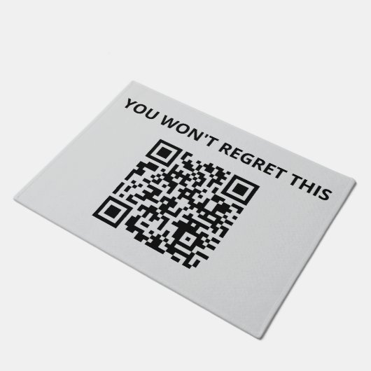 Grappige aangepaste QR-code Deurmat (Schuin)