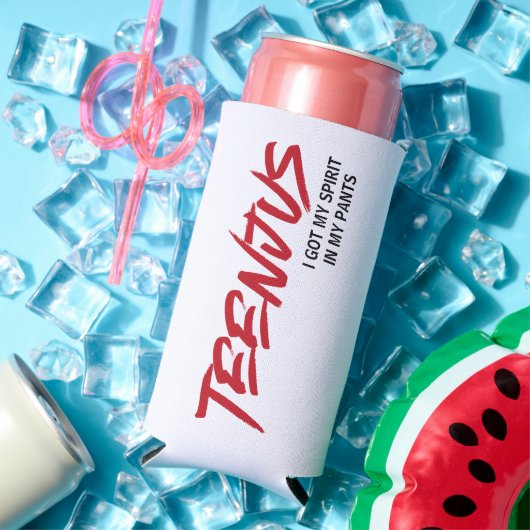 Grappige aangepaste tekst Baby Billy's Quote Teenj Seltzer Blikjeskoeler (Insitu Zomer)