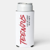 Grappige aangepaste tekst Baby Billy's Quote Teenj Seltzer Blikjeskoeler (Seltzer Achterkant)