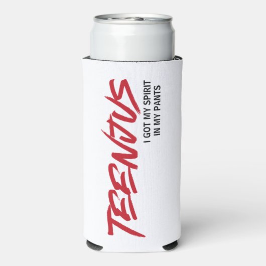 Grappige aangepaste tekst Baby Billy's Quote Teenj Seltzer Blikjeskoeler (Seltzer Achterkant)