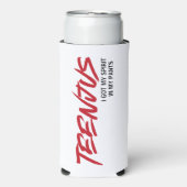 Grappige aangepaste tekst Baby Billy's Quote Teenj Seltzer Blikjeskoeler (Seltzer Voorkant)