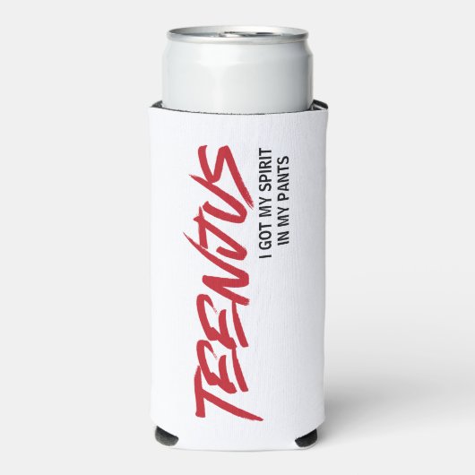 Grappige aangepaste tekst Baby Billy's Quote Teenj Seltzer Blikjeskoeler (Seltzer Voorkant)