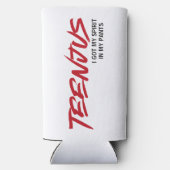 Grappige aangepaste tekst Baby Billy's Quote Teenj Seltzer Blikjeskoeler (Achterkant)