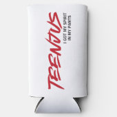 Grappige aangepaste tekst Baby Billy's Quote Teenj Seltzer Blikjeskoeler (Voorkant)