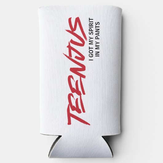 Grappige aangepaste tekst Baby Billy's Quote Teenj Seltzer Blikjeskoeler (Voorkant)