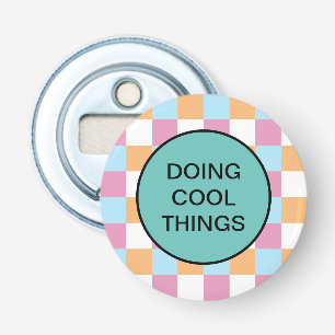 Grappige aangepaste tekst button flesopener
