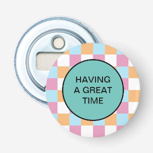 Grappige aangepaste tekst button flesopener