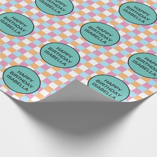 Grappige aangepaste tekst cadeaupapier (Hoek)