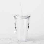 Grappige aangepaste tekst Denk minder dom Meer zwa Acryl Drinkbeker (Links)