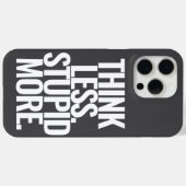 Grappige aangepaste tekst denk minder dom meer zwa Case-Mate iPhone case (Achterkant (horizontaal))