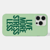 Grappige aangepaste tekst live meer stress minder iPhone hoesje (Achterkant horizontaal)