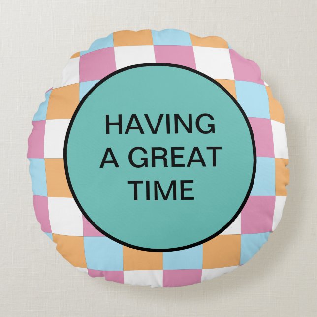 Grappige aangepaste tekst rond kussen (Voorkant)