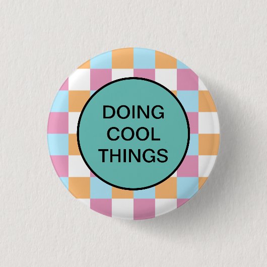 Grappige aangepaste tekst ronde button 3,2 cm (Voorkant)